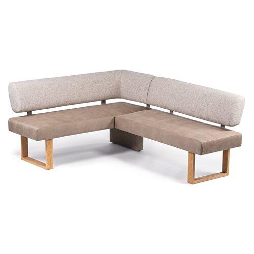 Eckbank Madrid Uni-Beige gemustert, Rechts