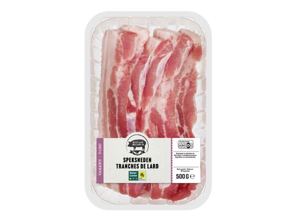 Lard en tranches