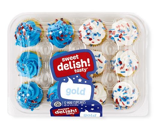 Delish! 
 Patriotic Mini Cupcakes