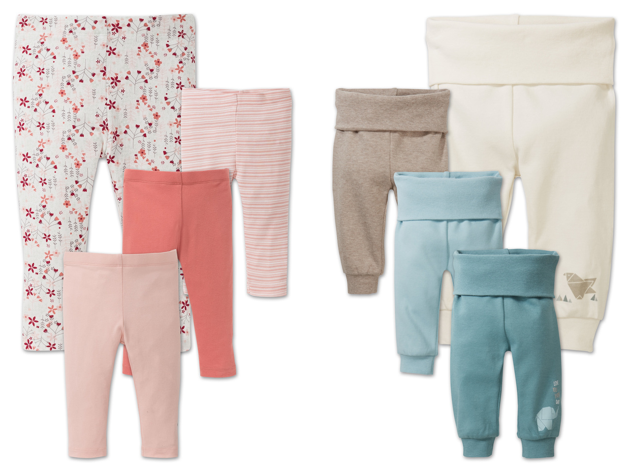 LUPILU(R)PURE COLLECTION Baby Leggings/Schlupfhose, 2 Stück1