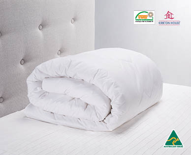 Summer Weight Australian Wool Cotton Quilt - Queen Size