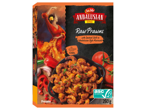 Crevettes tigrées crues