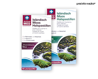 Pastiglie per la gola al lichene d'Islanda ACTIVE MED