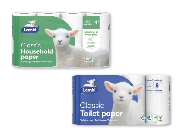 LAMBI Køkkenrulle eller toiletpapir