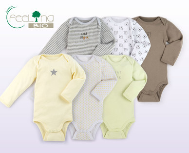 GREEN FEELING BIO Baby-Bodies, 3-teilig, Bio-Baumwolle