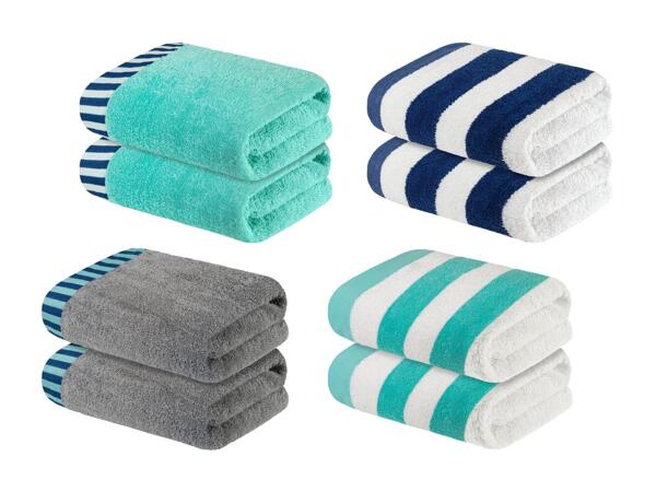 Serviettes de toilette éponge, set de 2