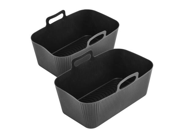 H&D Living Silicone Air Fryer Liners Rectangular - 2 Pack