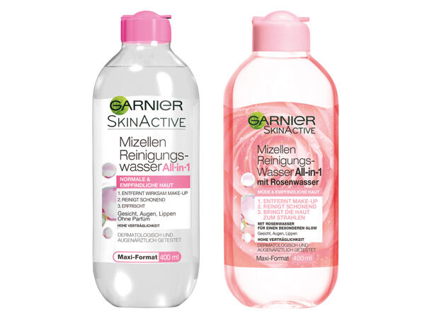 Garnier Mizellen Reinigungs- oder Rosenwasser