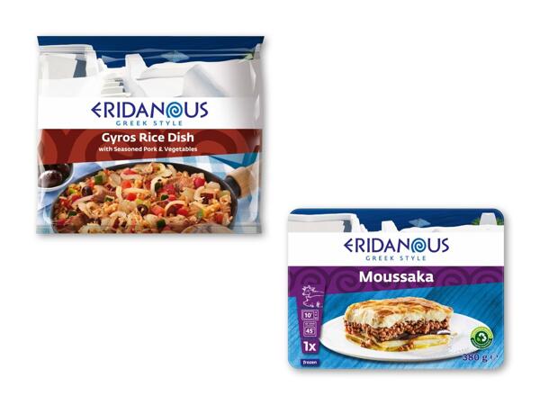 Gyros-rispande eller moussaka