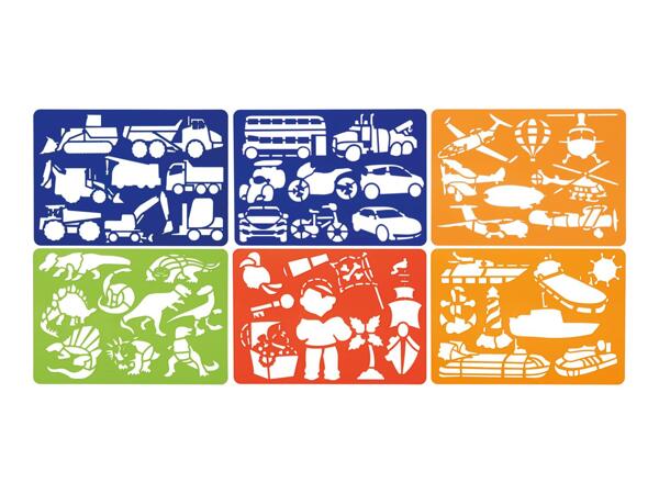 Crelando Vehicles Stencil Set - 12 Piece Set