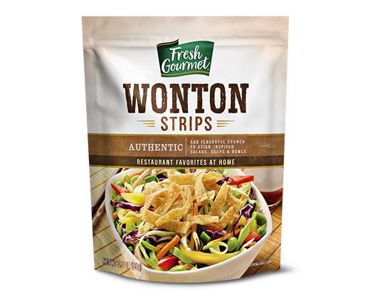 Fresh Gourmet 
 Wonton Strips Authentic or Garlic Ginger