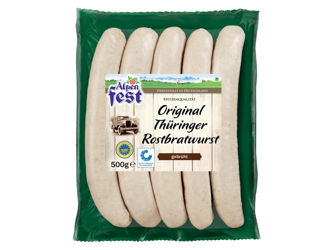 Thüringer Rostbratwurst Véritables saucisses de Thuringue IGP1