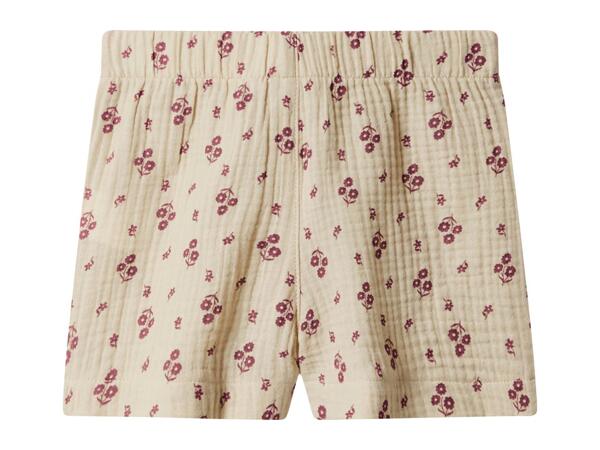LUPILU Kids' Cream Muslin Outfit With Pattern - 2 Piece Set