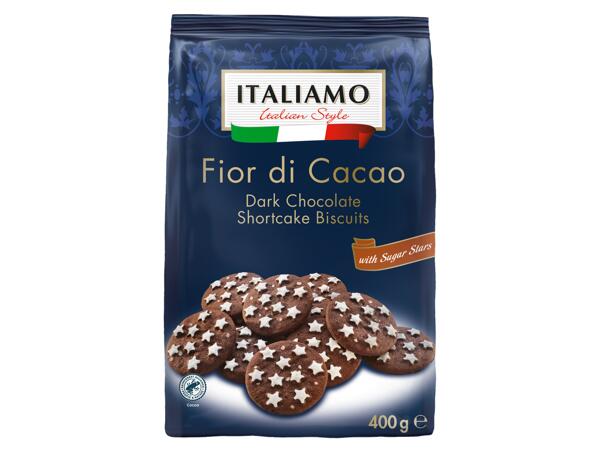 Dark Chocolate Shortcake Biscuits