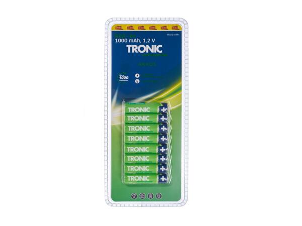 Rechargeable batteries, 8 pieces