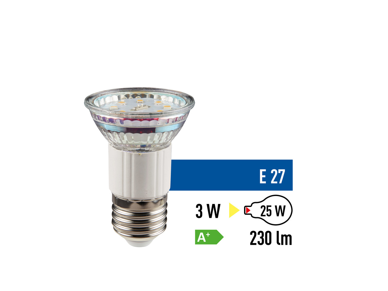 LED reflektorová žárovka 3 W