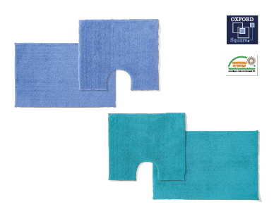 Microfibre 2 Piece Bath Mat Set
