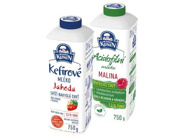 KEFÍROVÉ/ACIDOFILNÍ MLÉKO