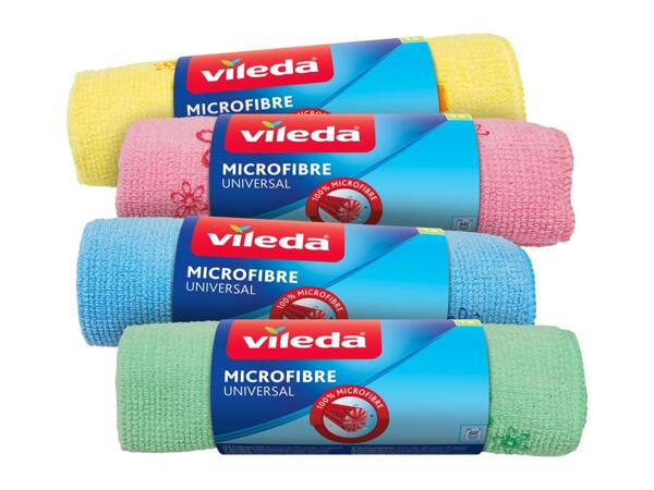 Vileda Cleaning Microfibre Cloths - Pink