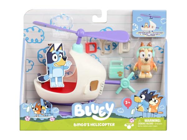 Bluey Bingo's Helicopter Toy with Figure