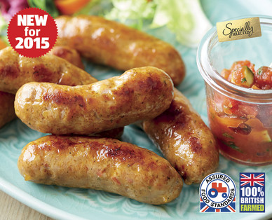 Specially Selected Outdoor Bred British Pork and Sweet Chilli Sausages