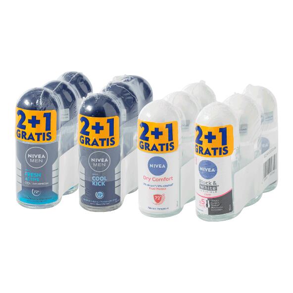 NIVEA(R) 				Deoroller, 3 St.