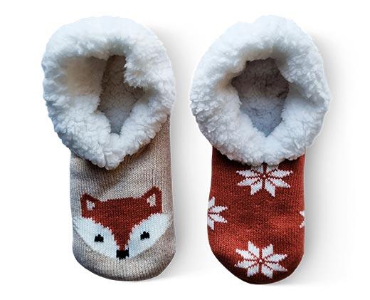 Serra 
 Ladies 2pk Chunky Knit Slipper Sock