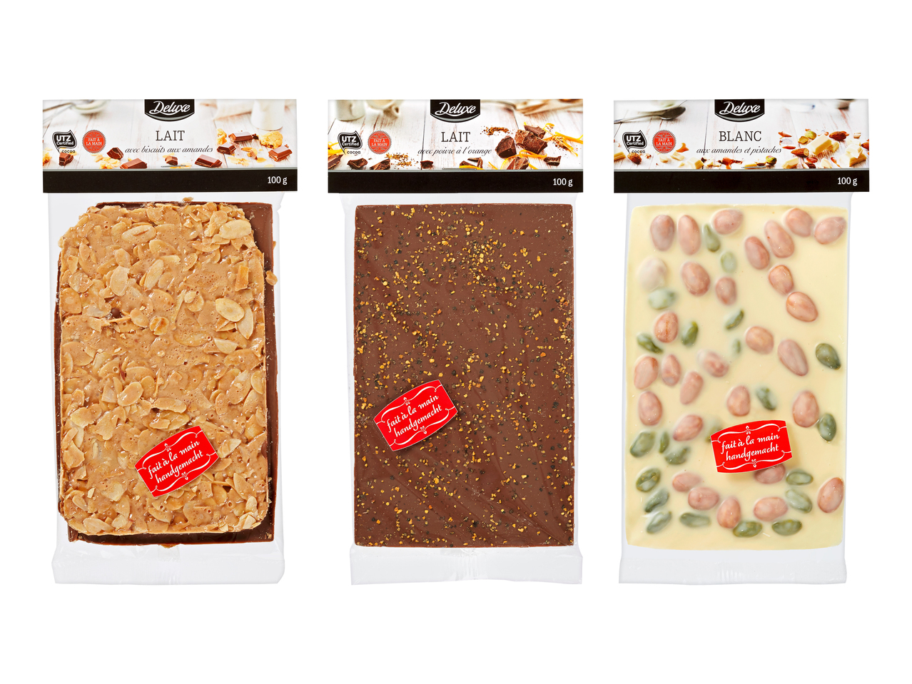 Tablettes de chocolat suisse fait à la main