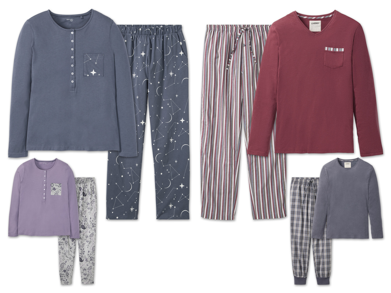 ESMARA LINGERIE (R)PURE COLLECTION/LIVERGY(R)PURE COLLECTION Damen/Herren Pyjama1