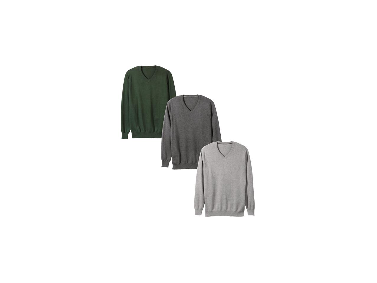 LIVERGY PREMIUM Men's Fine Knit Jumper with Cashmere