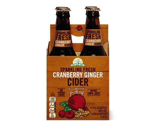 Nature's Nectar 
 Sparkling Cranberry or CranGinger Cider 4-Pack