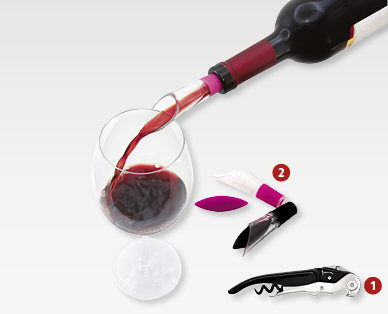 Tire-bouchon/ Bec verseur avec bouchon PULLTEX(R)