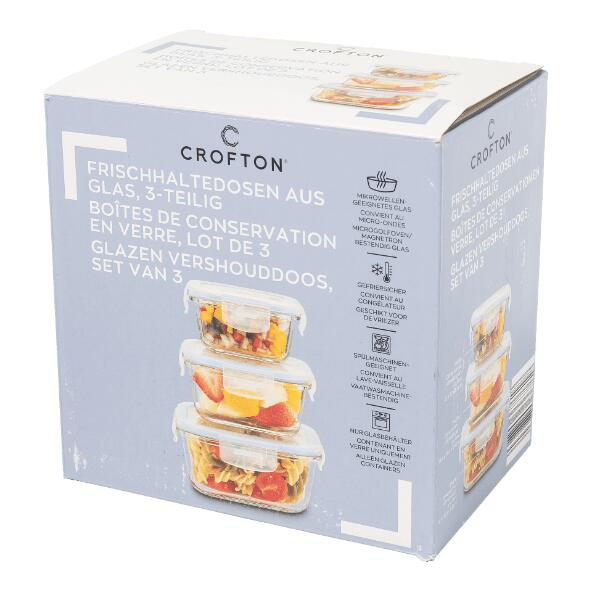 CROFTON(R) 				Boîtes de conservation en verre, 3 pcs
