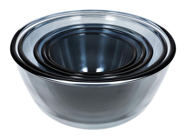 Silvercrest Black Glass Bowl Set - 5 Pieces