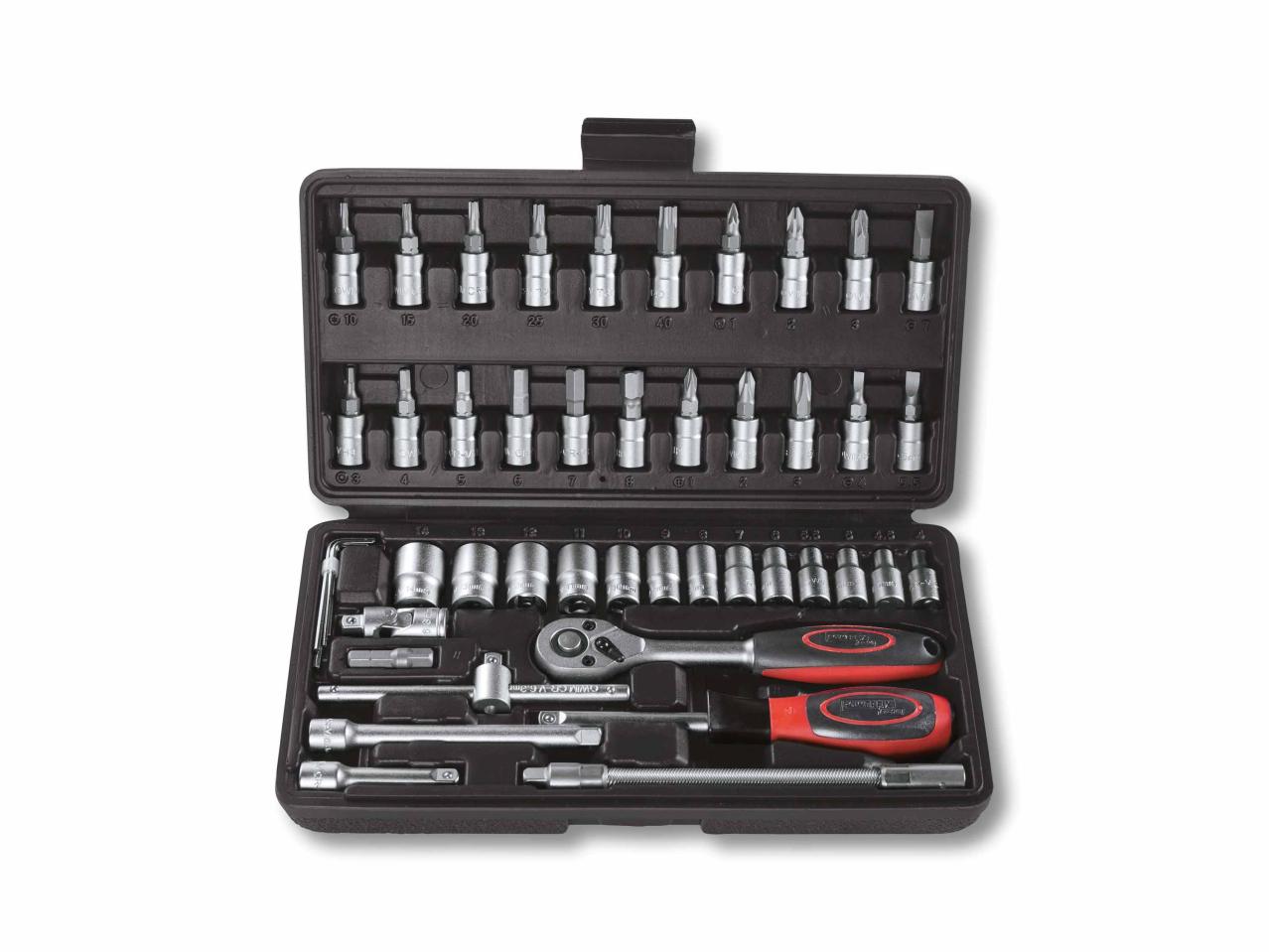 Set d'embouts et cliquet, 46 pièces