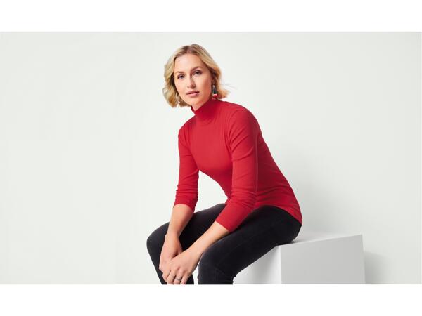 Ladies' Ribbed Roll-Neck Tops