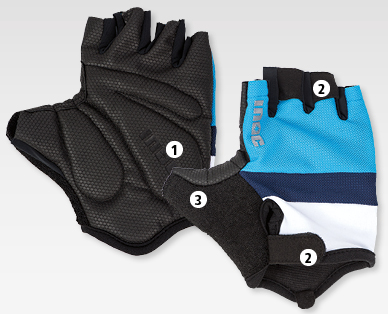 INOC Damen-/Herren-Velo-Handschuhe