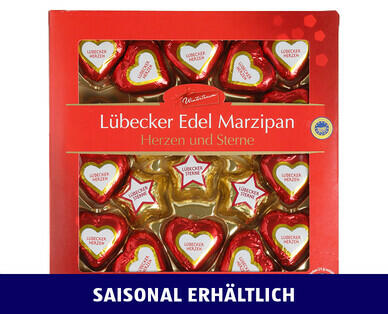 WINTERTRAUM 
 LÜBECKER EDELMARZIPAN HERZEN UND STERNE