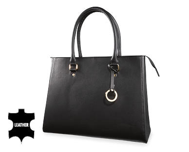 Women's Black Leather Handbag