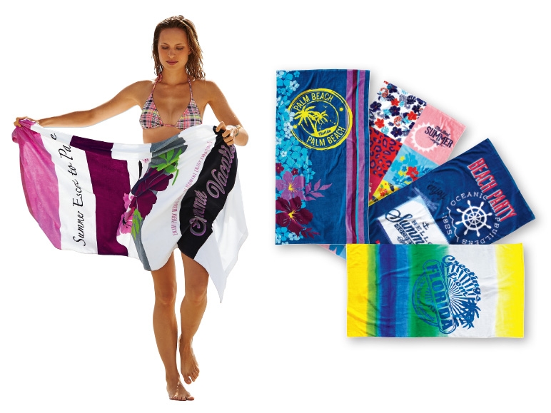 Crivit Velour Beach Towel
