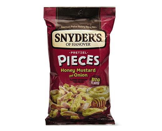 Snyder's of Hanover 
 Hot Buffalo Wing or Honey Mustard & Onion Pretzel Pieces