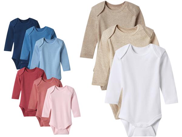 Body av 100 % ekologisk bomull, 3-pack
