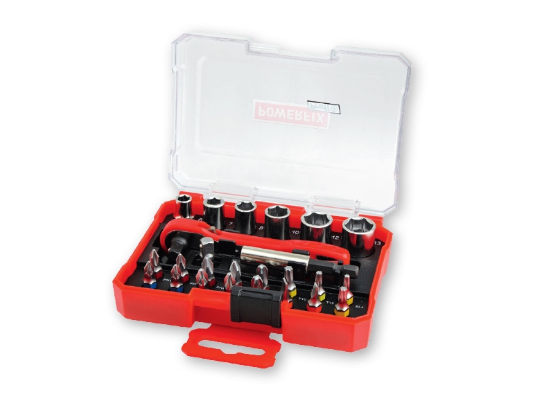 POWERFIX Bit & Socket Set with Twin-Head Ratchet