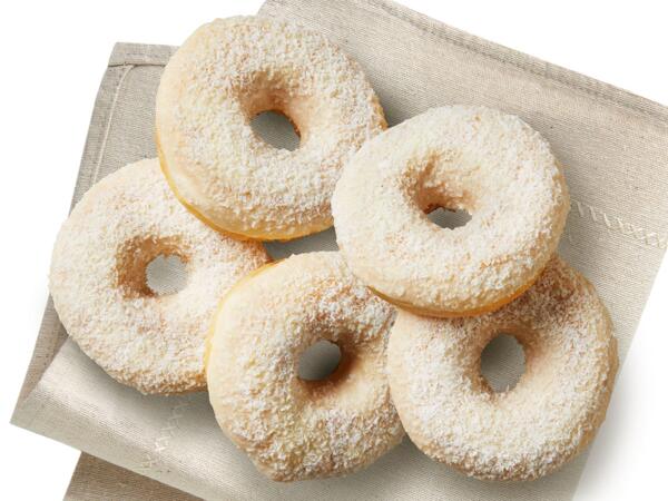 Kokosdonut mit Vanillefüllung