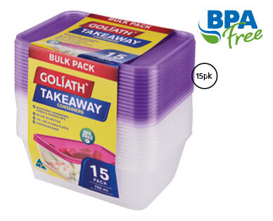 Takeaway Containers 15pk