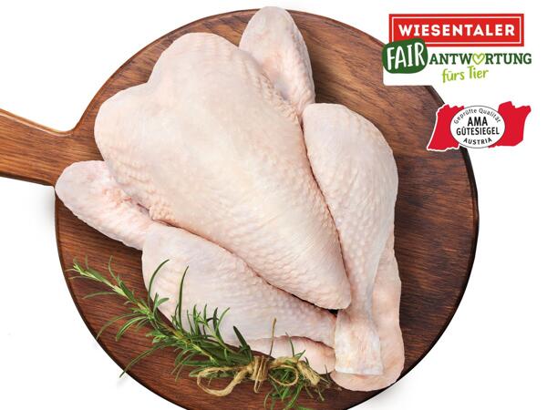 Frisches Maishendl bratfertig
