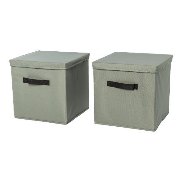 HOME CREATION(R) 				Boîtes de rangement avec couvercle, 2 pcs