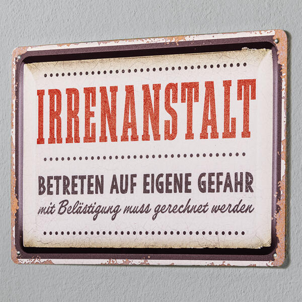 Retro-Metallschild "Home Kollektion"