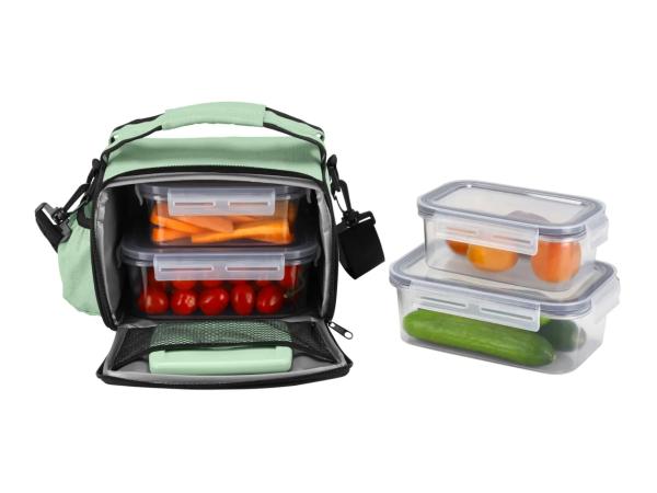 Green Cool Bag With Food Storage Containers