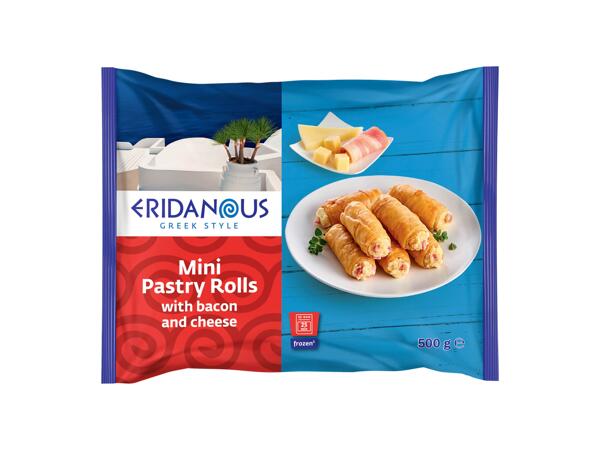 Pastry Rolls with Graviera Cheese and Bacon